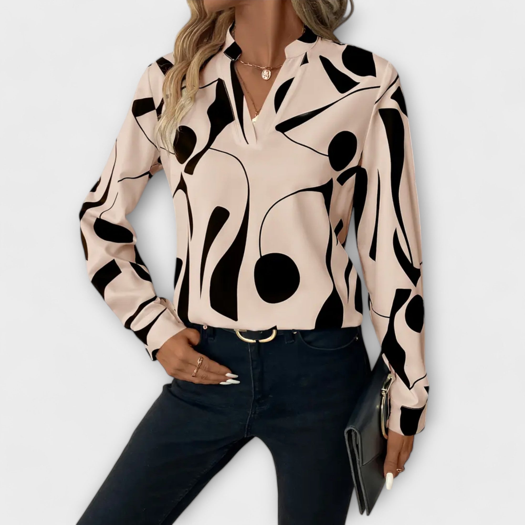 Abstract Print Blouse