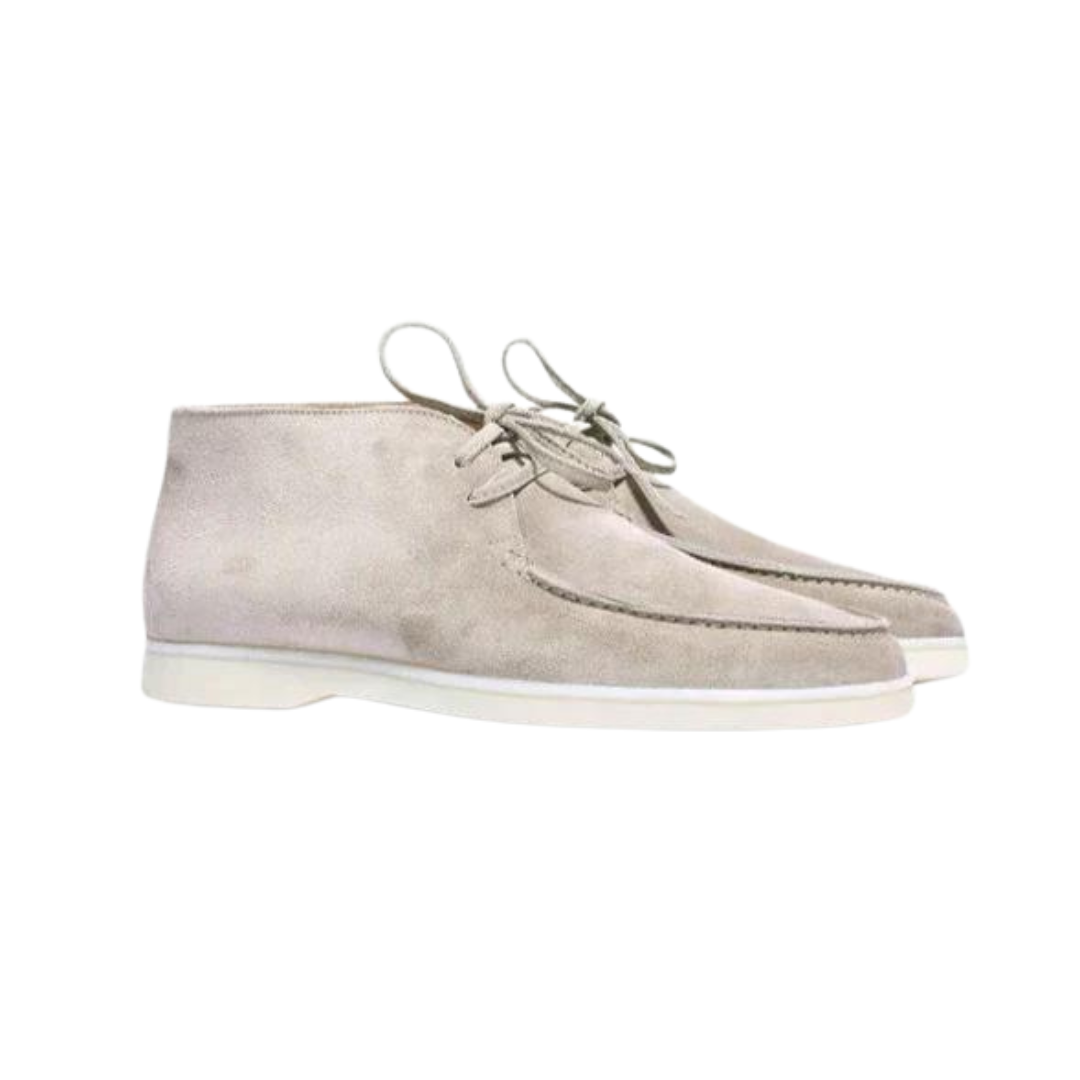 Suede shoes with laces