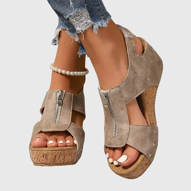 Cushioned Zip Sandals
