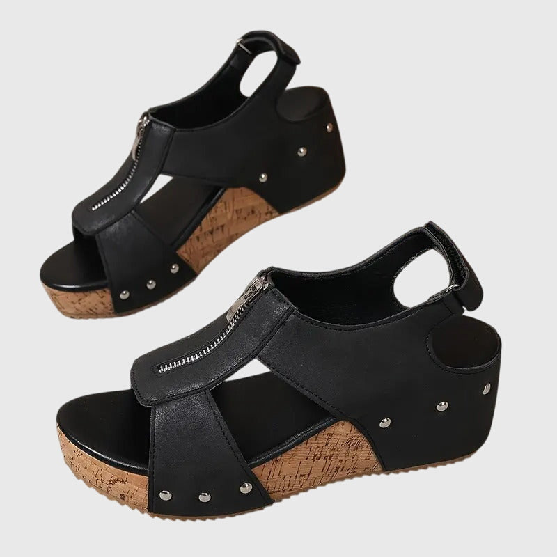 Cushioned Zip Sandals