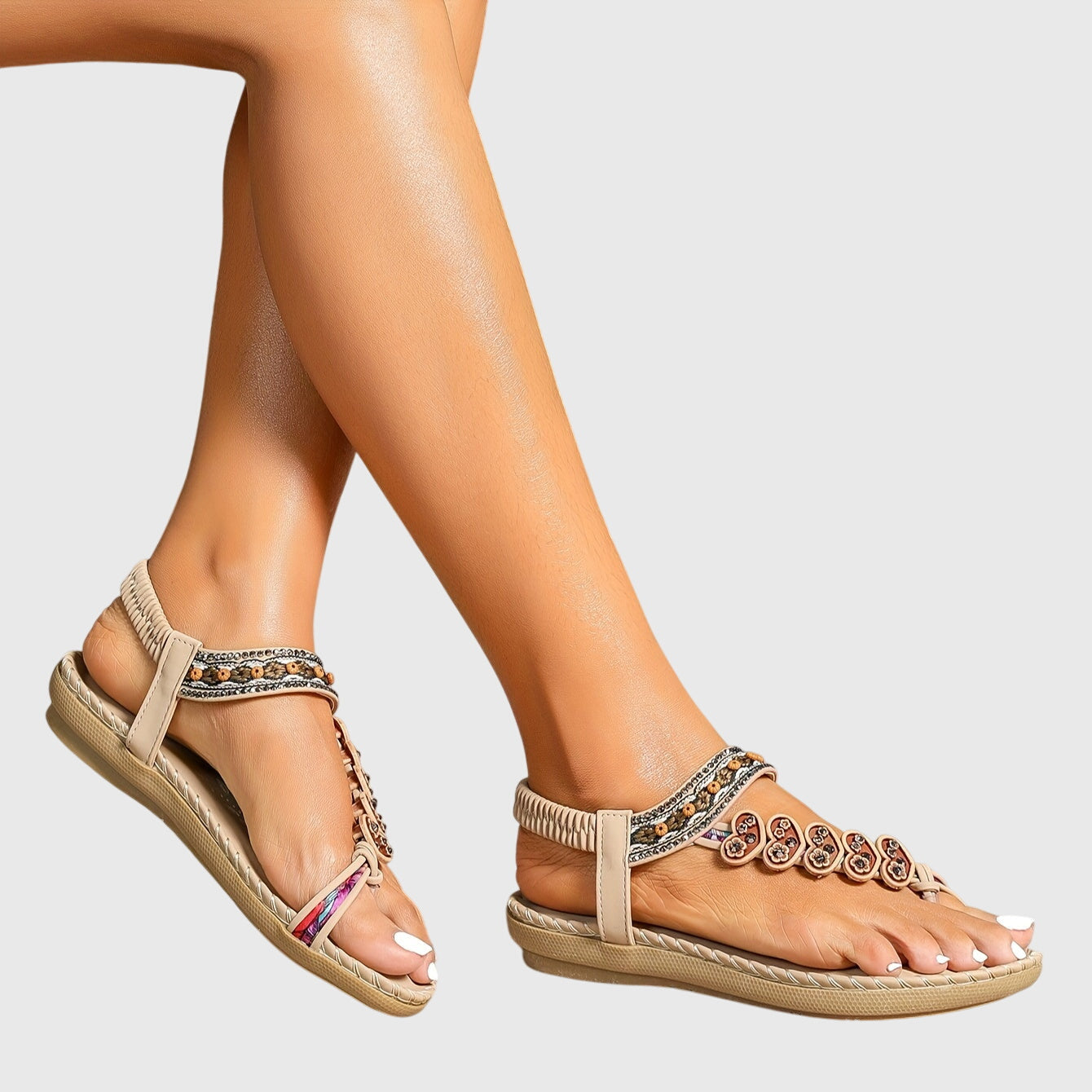 Embellished Support Sandals