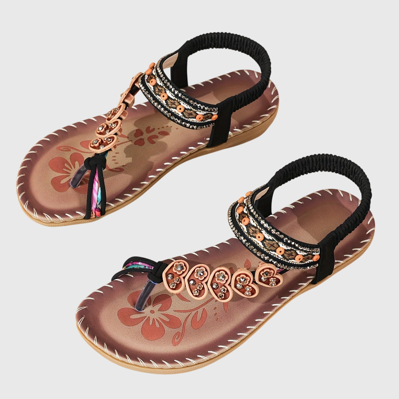 Embellished Support Sandals