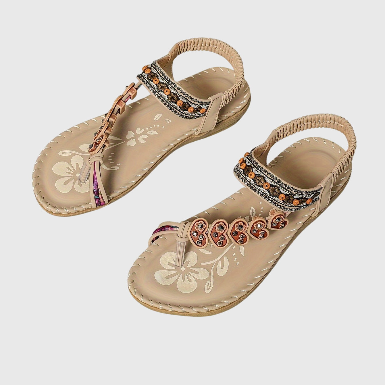 Embellished Support Sandals