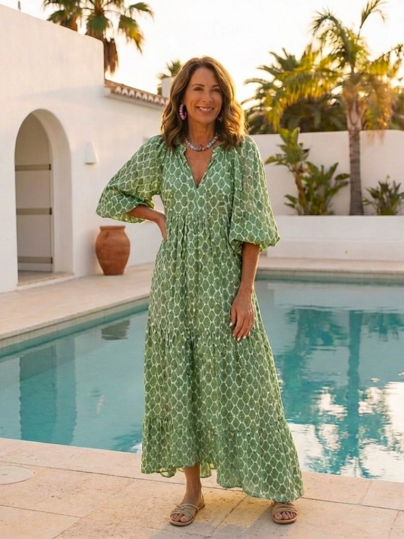 Ruffle Midi Dress