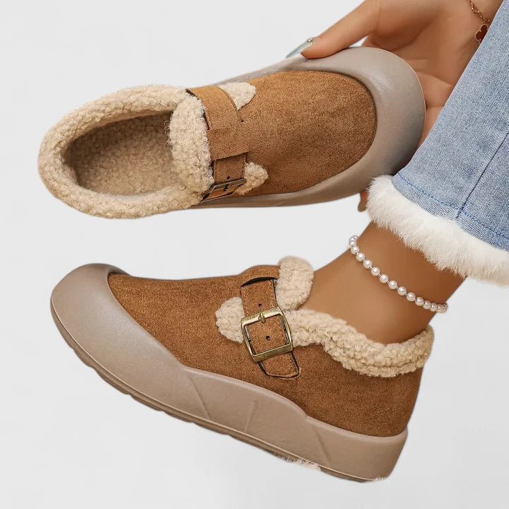 Cozy Buckle Comfort Boots