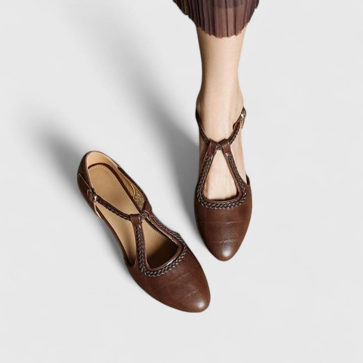 Textured T-Strap Sandal