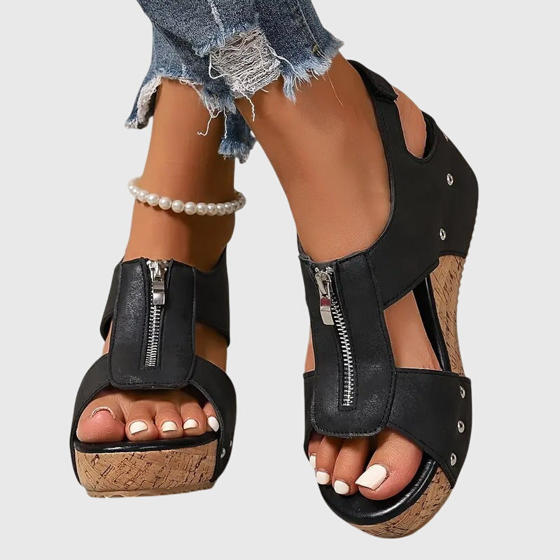 Cushioned Zip Sandals