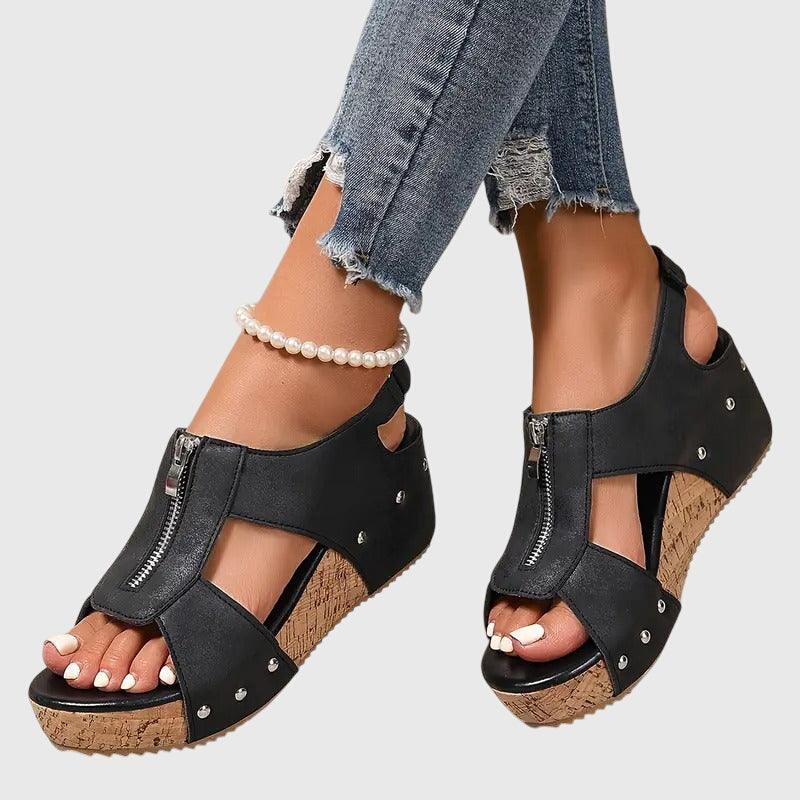 Cushioned Zip Sandals