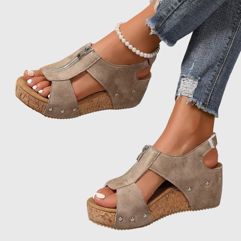 Cushioned Zip Sandals