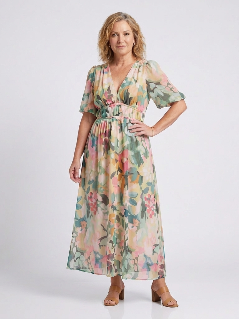Effortless Gathered Midi