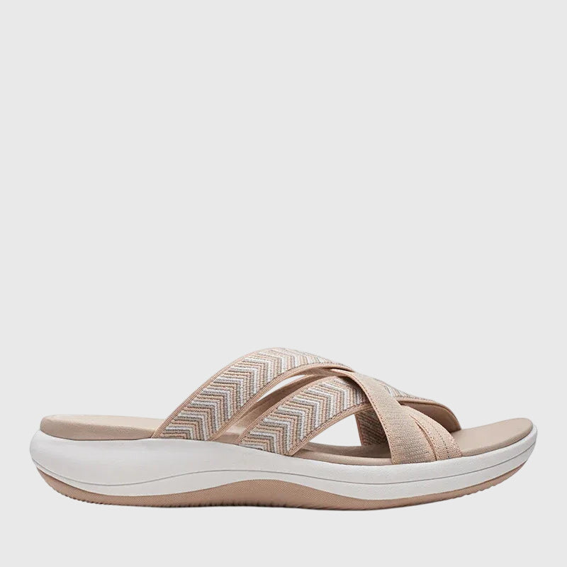 Textured Cross-Strap Slides