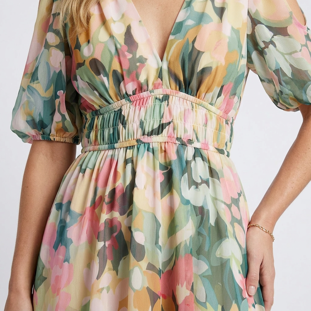Effortless Gathered Midi