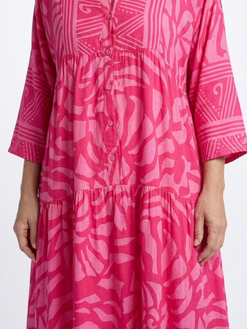 Casual Button-Front Midi