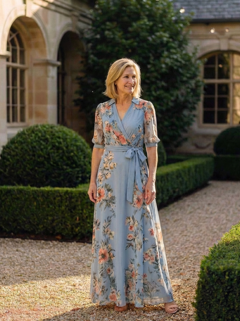 Floral Wrap Maxi Dress