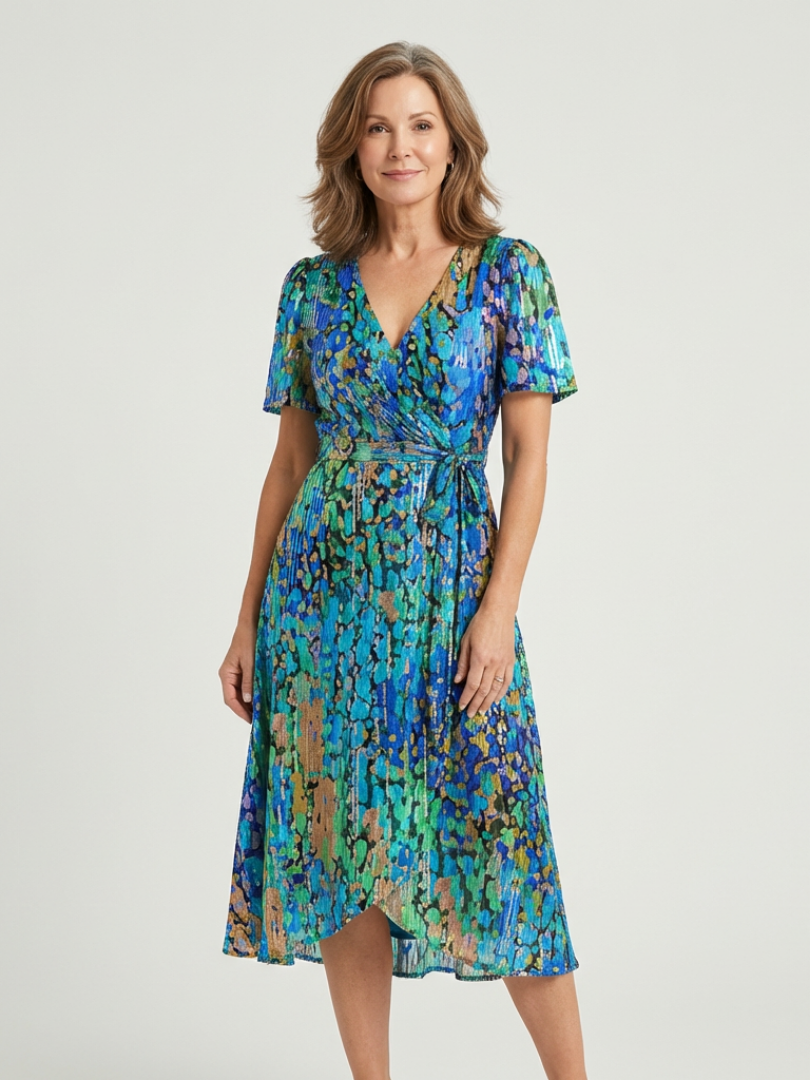 Artistic Flow Midi Dress