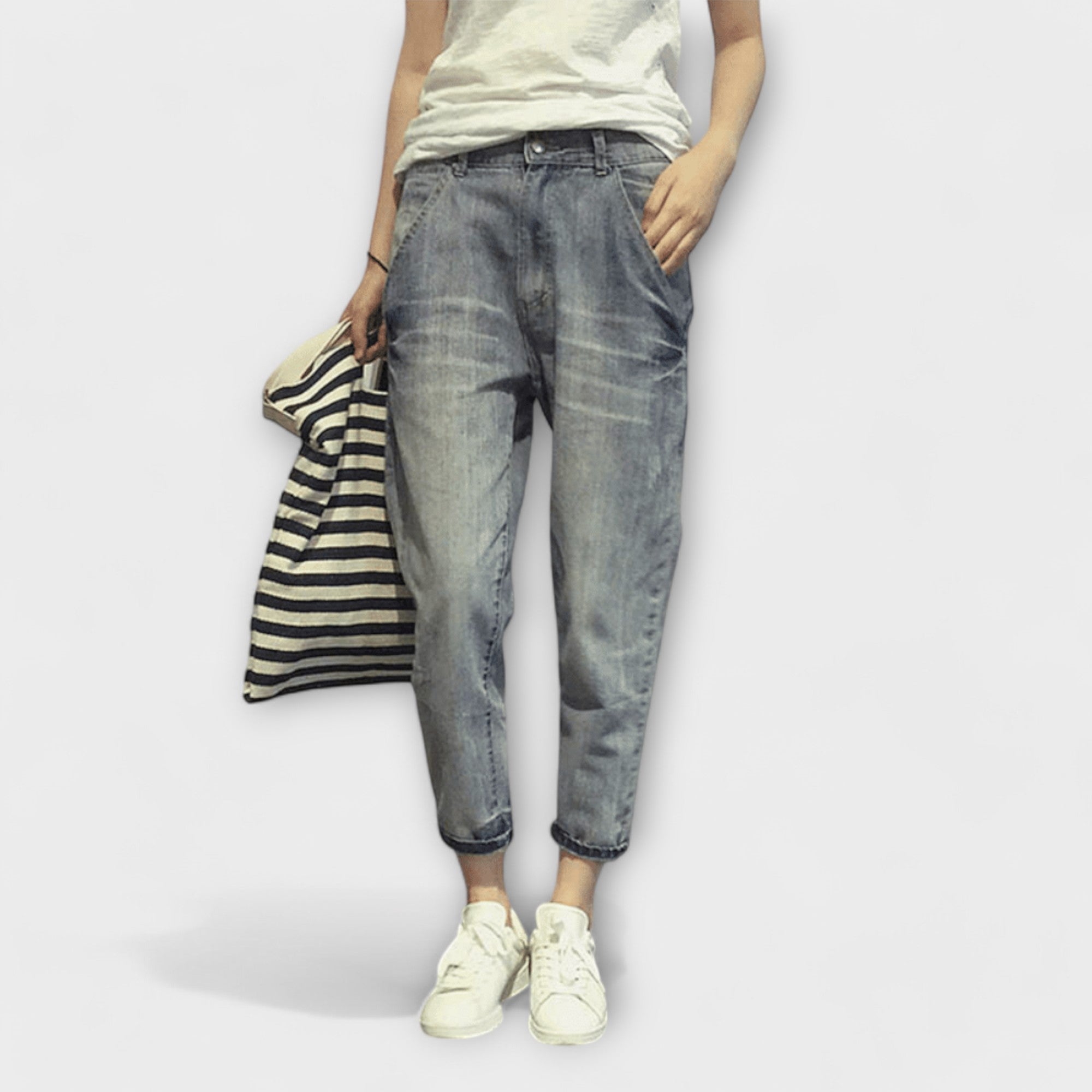 Casual Relaxed Fit Denim Pants