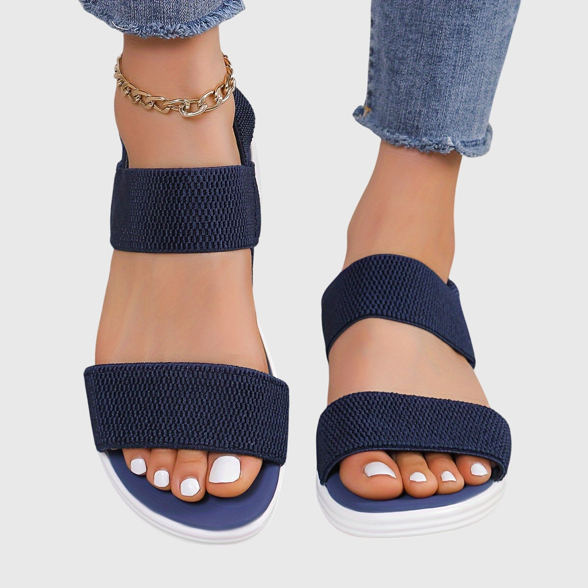 Chic Elastic Strap Sandals
