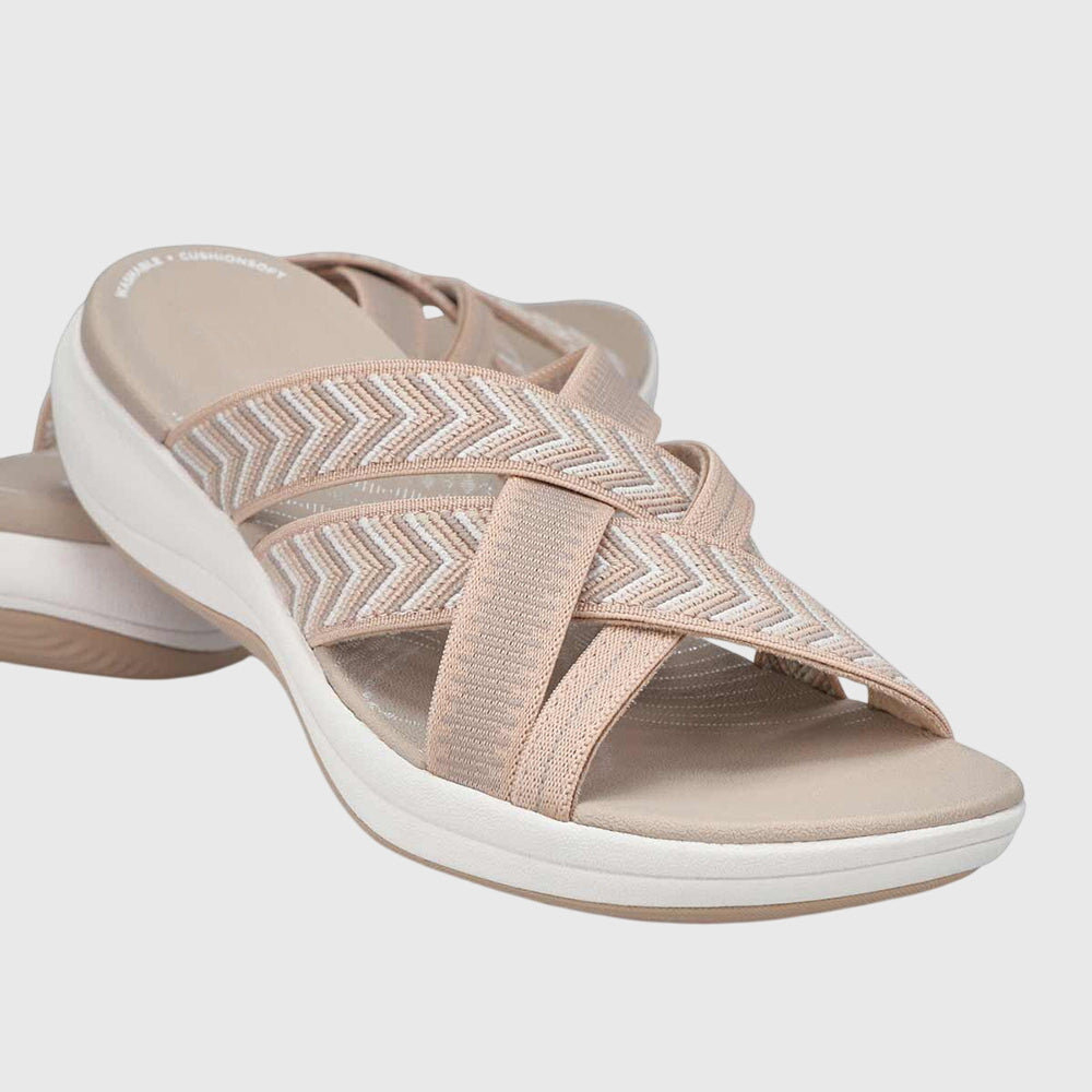 Textured Cross-Strap Slides