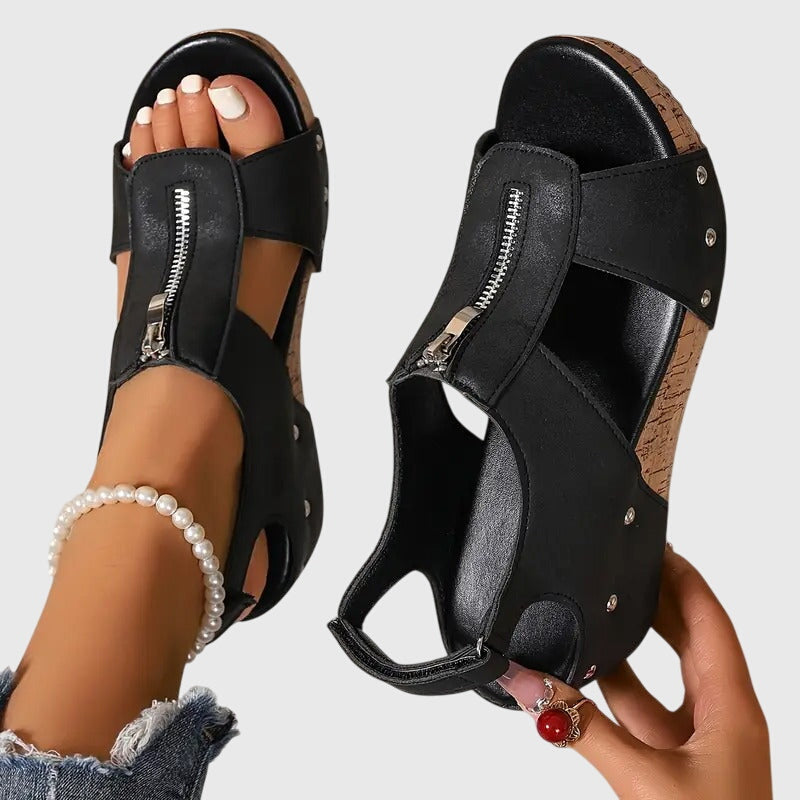 Cushioned Zip Sandals