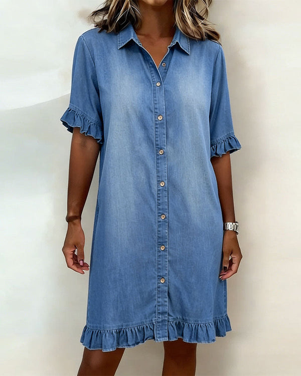 Button-Down Denim Dress
