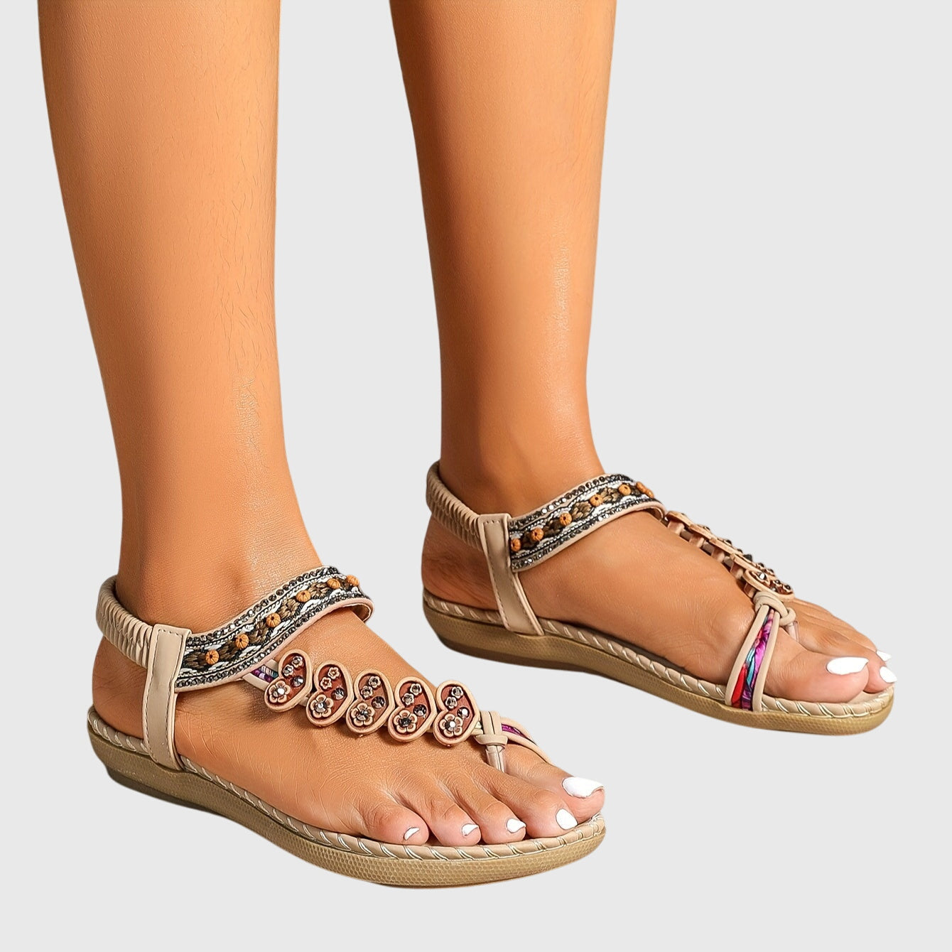 Embellished Support Sandals