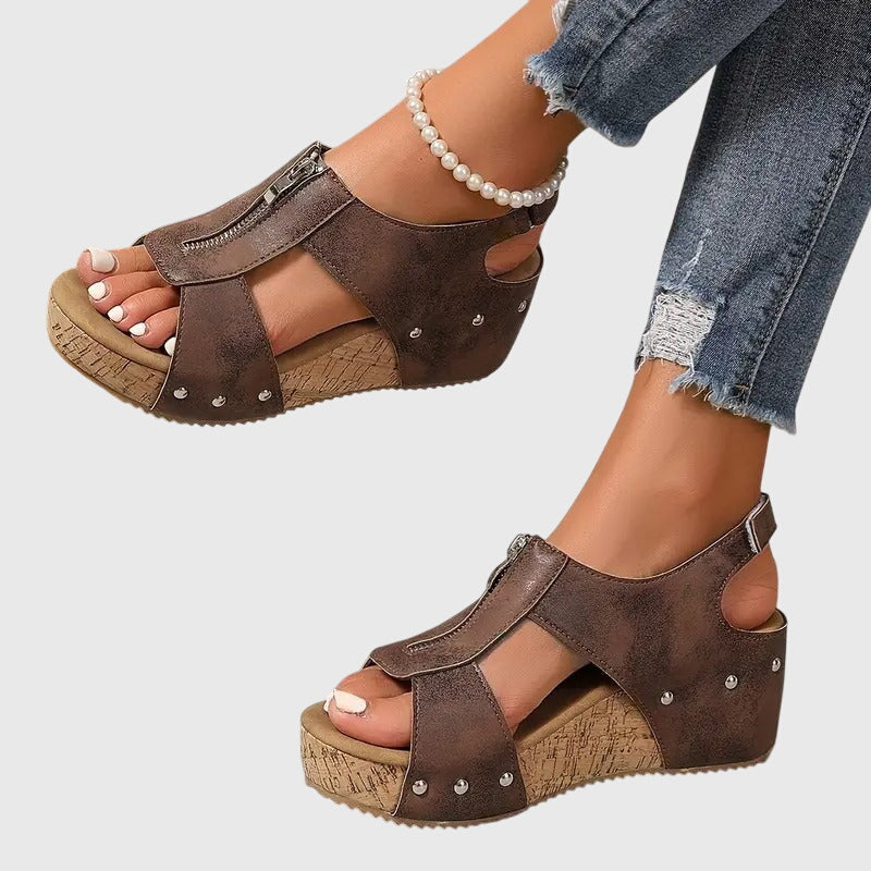 Cushioned Zip Sandals