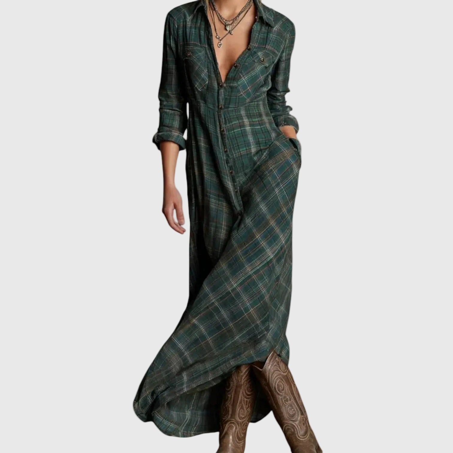Classic Check Flow Dress