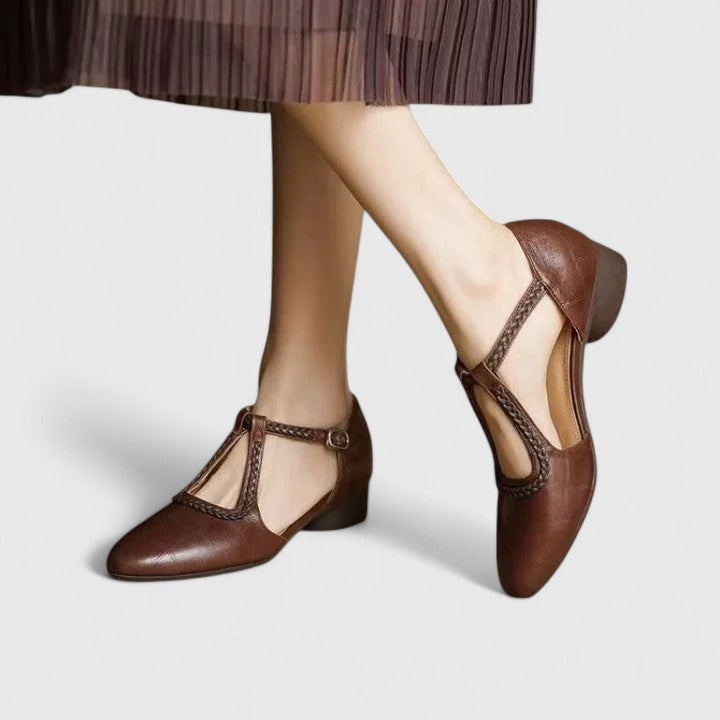Textured T-Strap Sandal