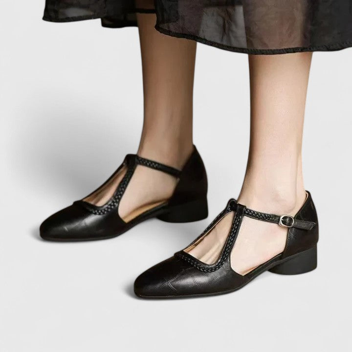 Textured T-Strap Sandal