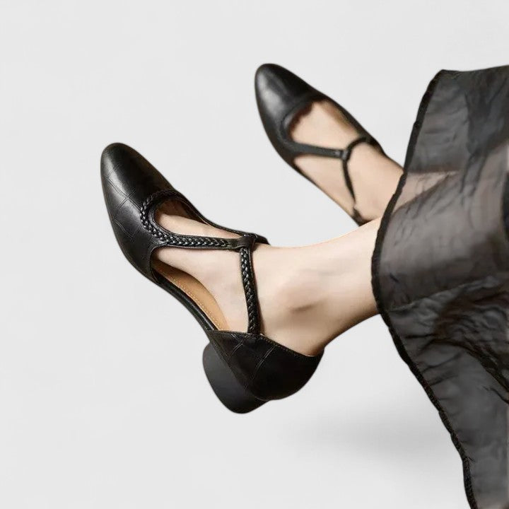 Textured T-Strap Sandal