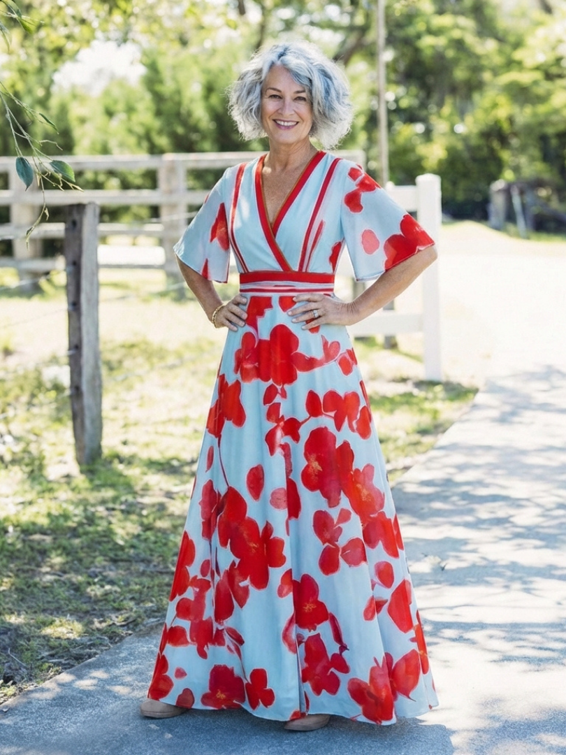 Effortless Print Maxi Dress
