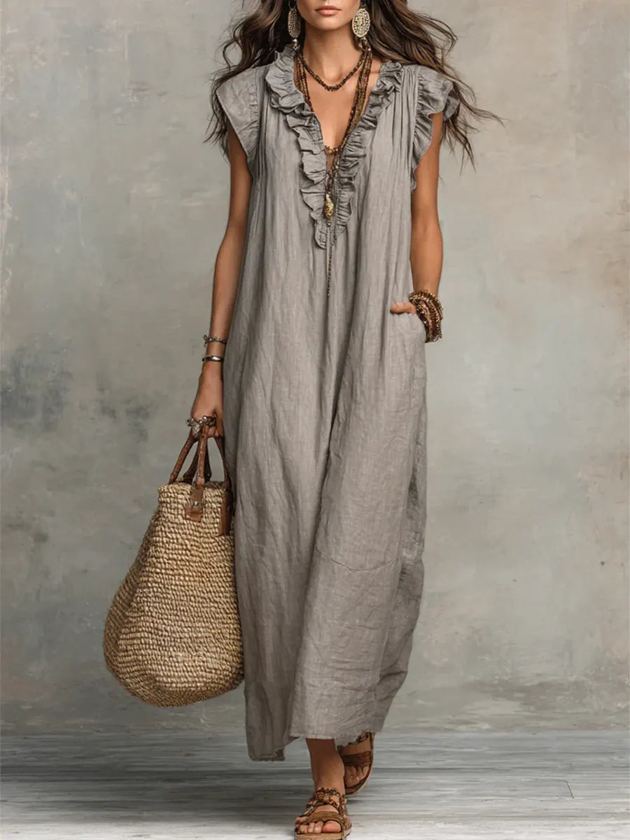 Boho Linen Dress
