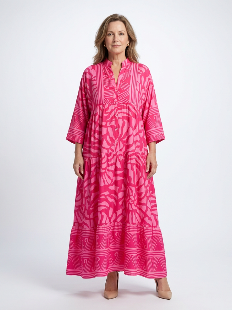 Casual Button-Front Midi