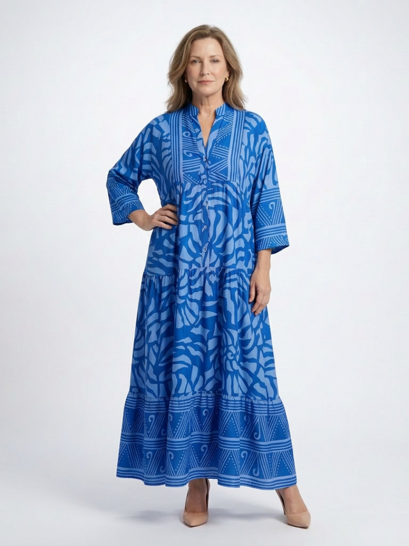 Casual Button-Front Midi