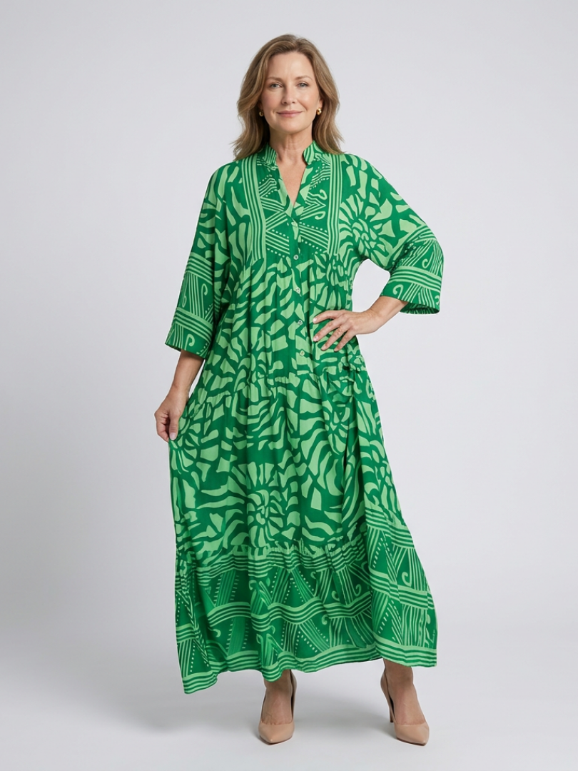Casual Button-Front Midi