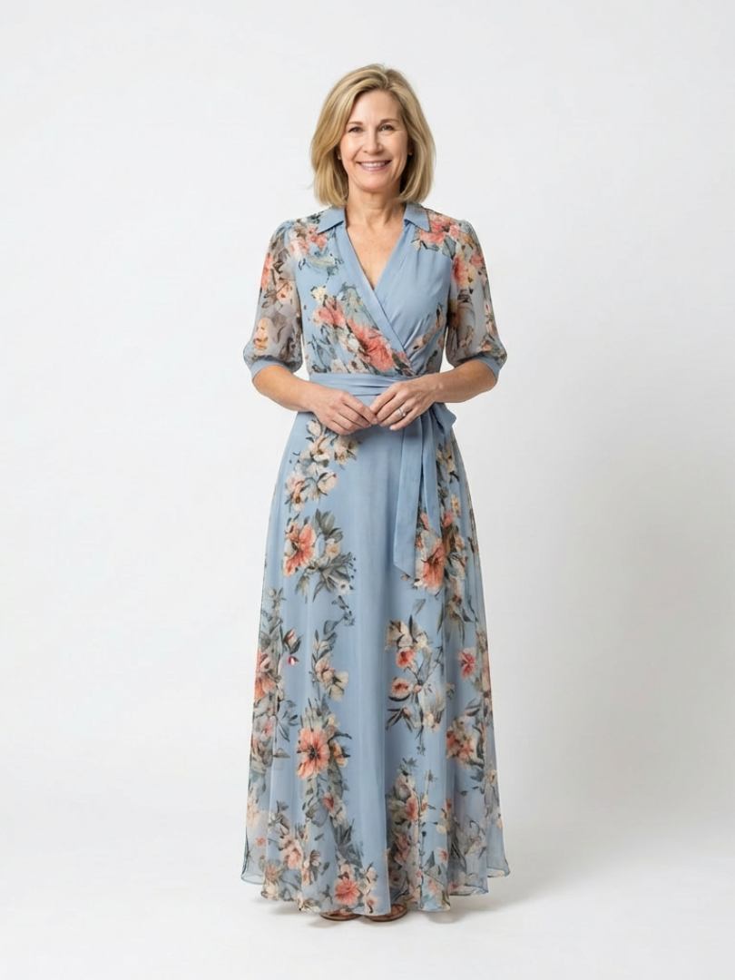 Floral Wrap Maxi Dress