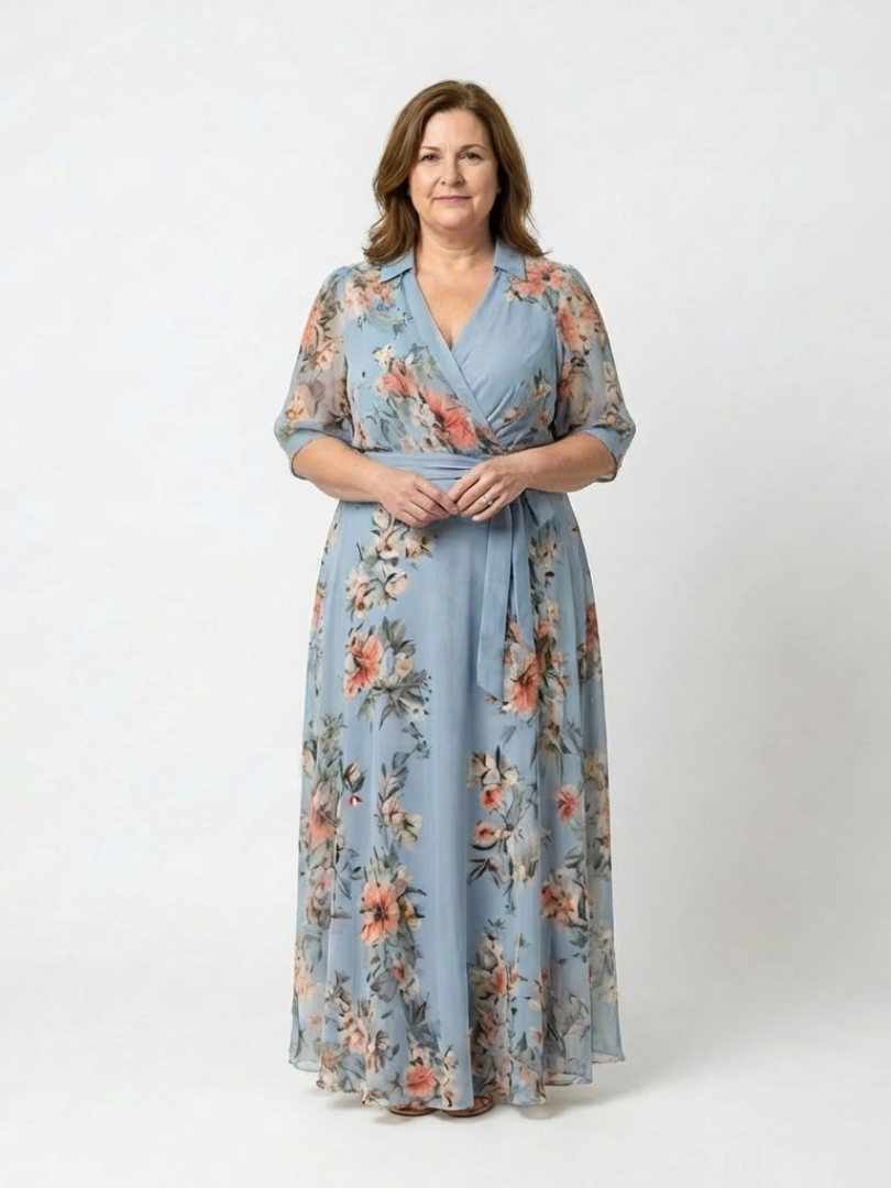 Floral Wrap Maxi Dress