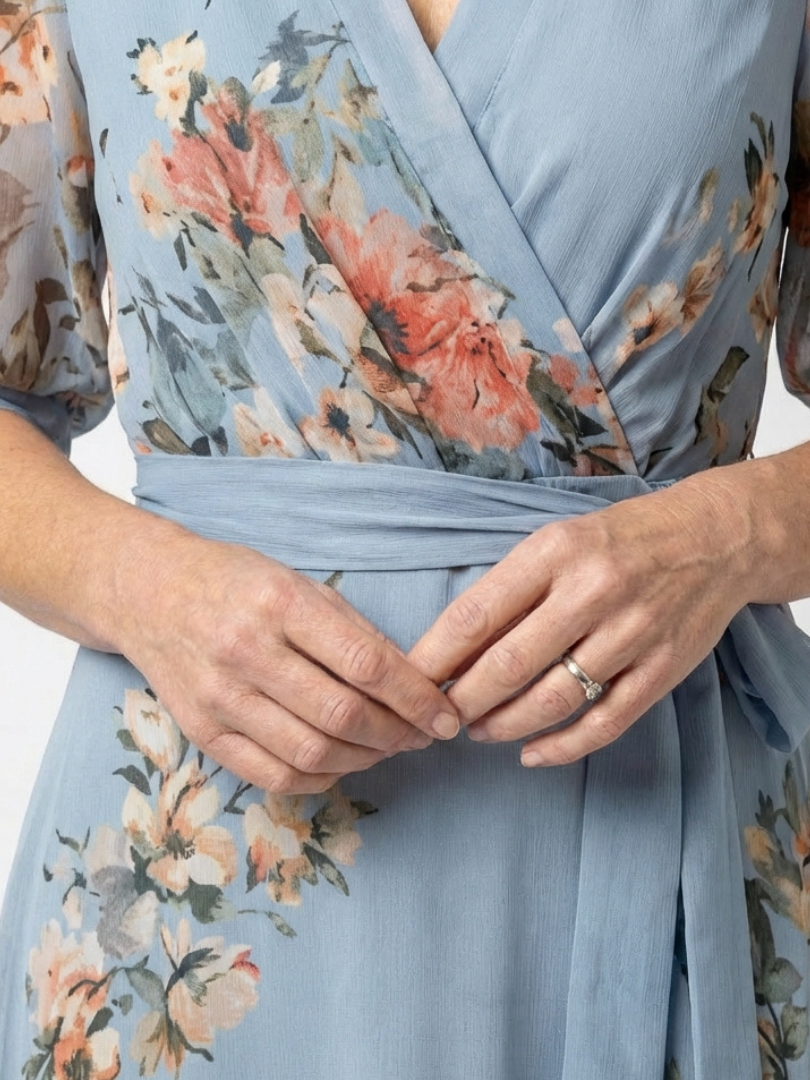 Floral Wrap Maxi Dress